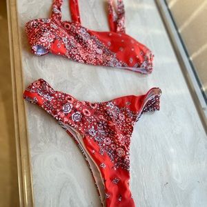 Orange Two piece Bathing Suit